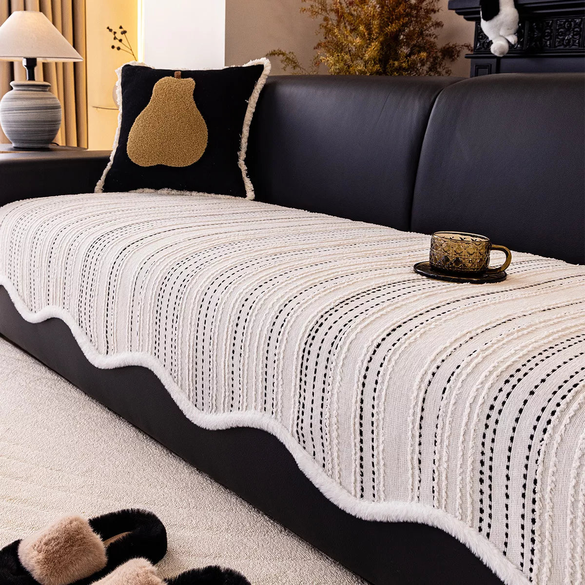 Luxury Four-Season Chenille Sofa Cushion & Slipcover Set – Non-Slip Furniture Protector