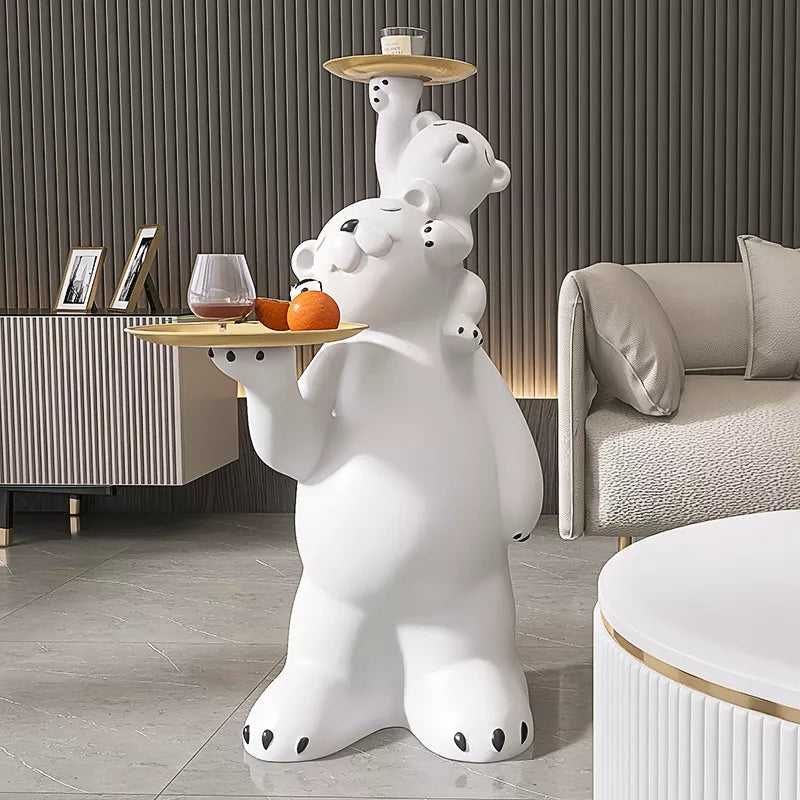 Mother and Son Bear Statue Ornament