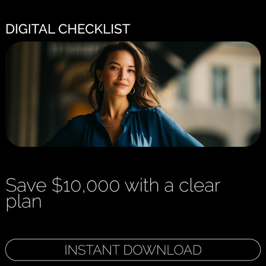 Your $10,000 Savings Checklist 💰 | Simple Step-by-Step Plan on how to save $10 000 in a year | Printable Money Saving Checklist
