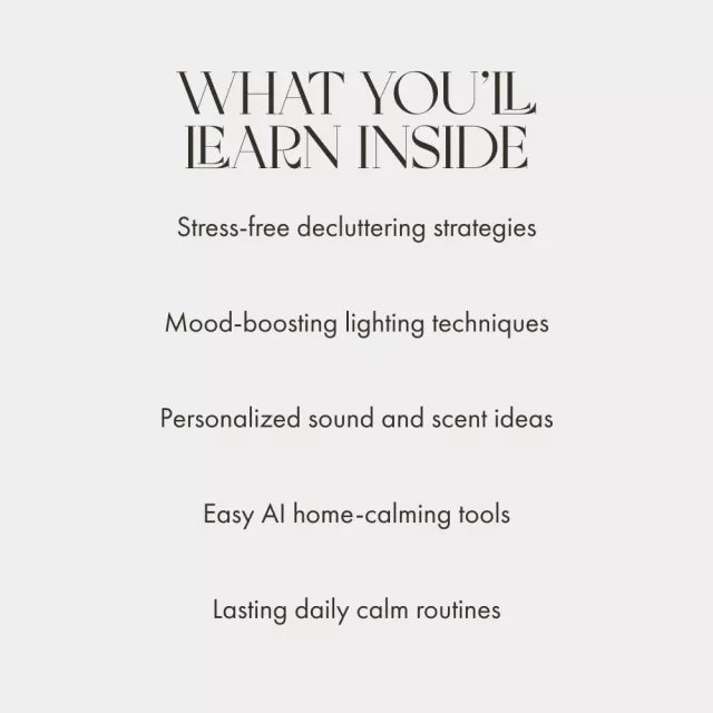 Sanctuary at Home: Simple Tips for a Calming Environment | eBook for Mindful Living, Minimalist Home, and Everyday Serenity | Digital Download Guide with tips for calming home environment