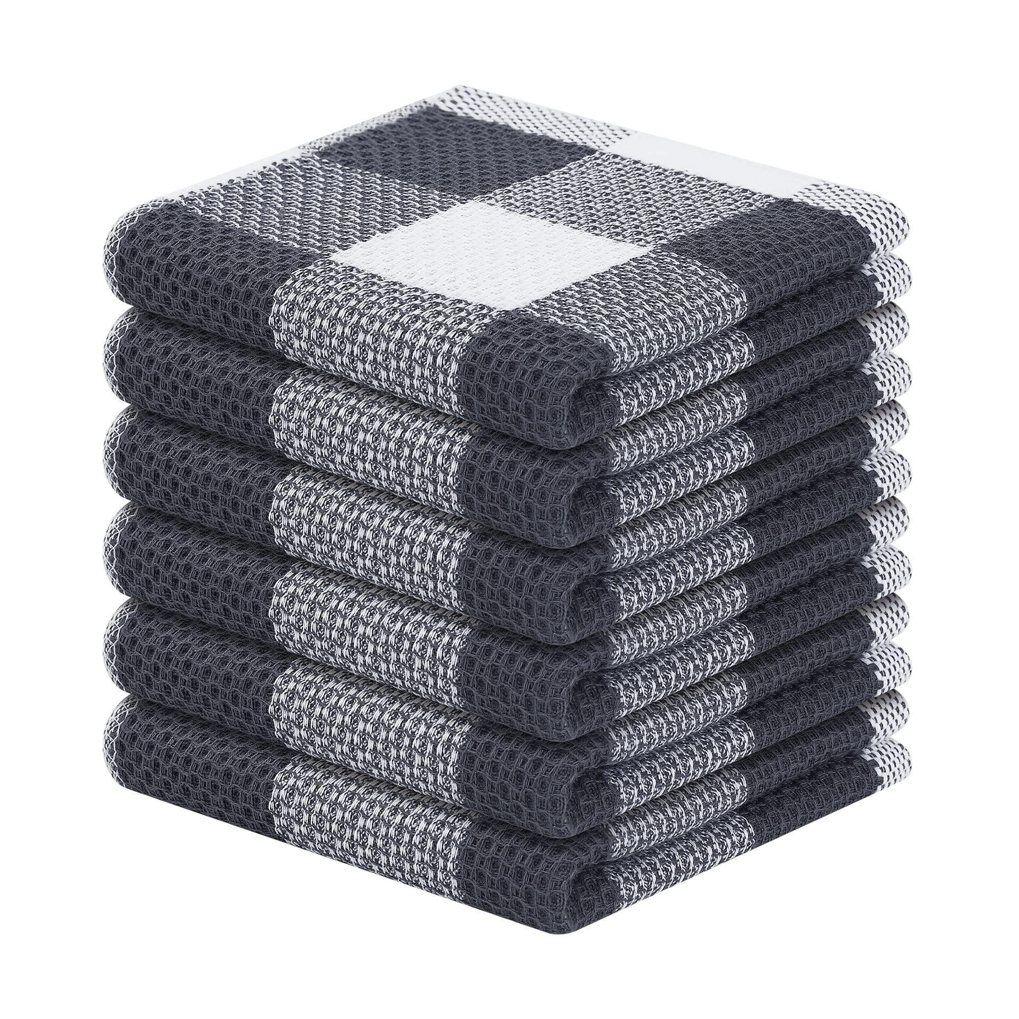 100% Cotton Waffle Weave Kitchen Towels – Super Absorbent & Soft Dishcloth Set - DSARD