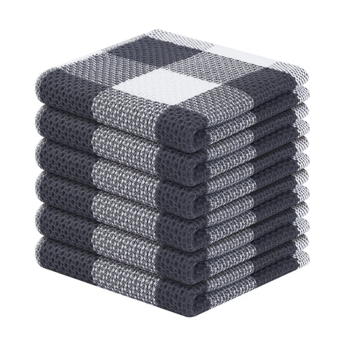 100% Cotton Waffle Weave Kitchen Towels – Super Absorbent & Soft Dishcloth Set - DSARD