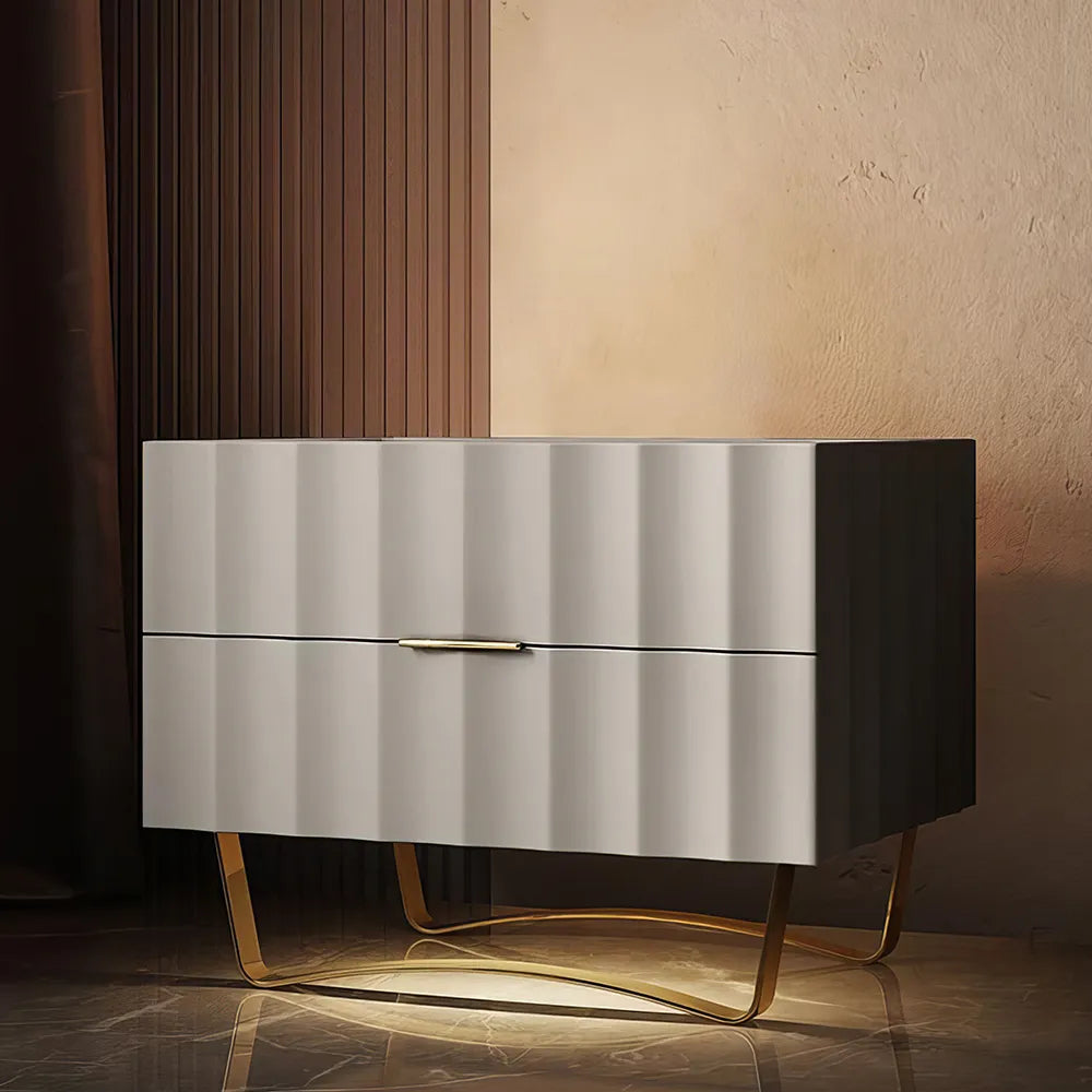 Wooden Bedside Nightstands Storage Luxury Drawers Bedroom Nightstand