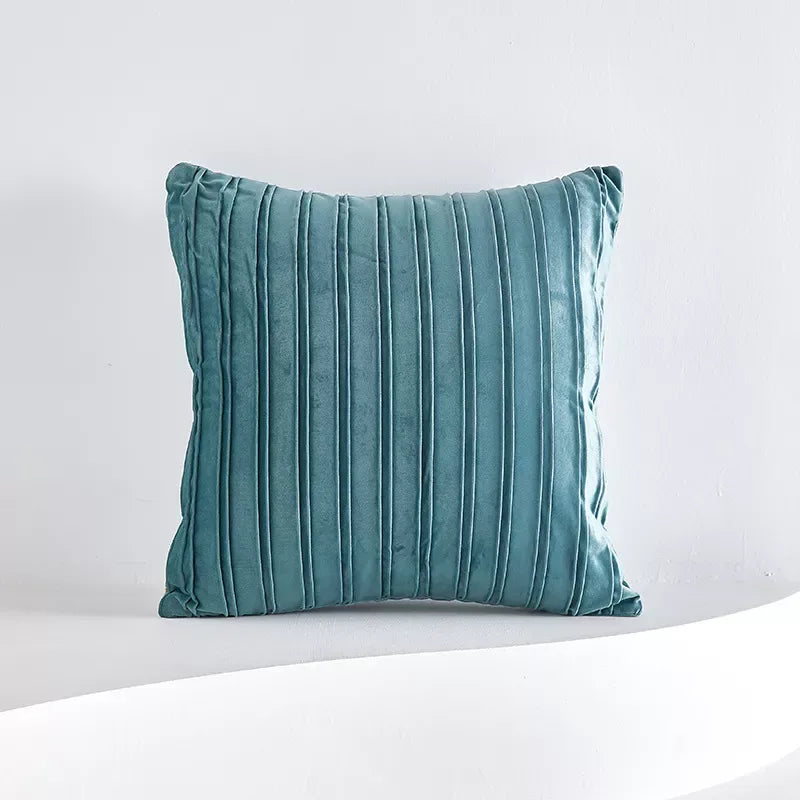 2PCS Velvet Corduroy Throw Pillow Covers with Handmade Pleated Design - DSARD