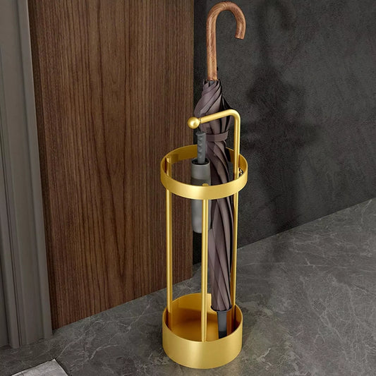 Modern Gold Iron Umbrella Stand – Stylish & Practical Home Entry Organizer