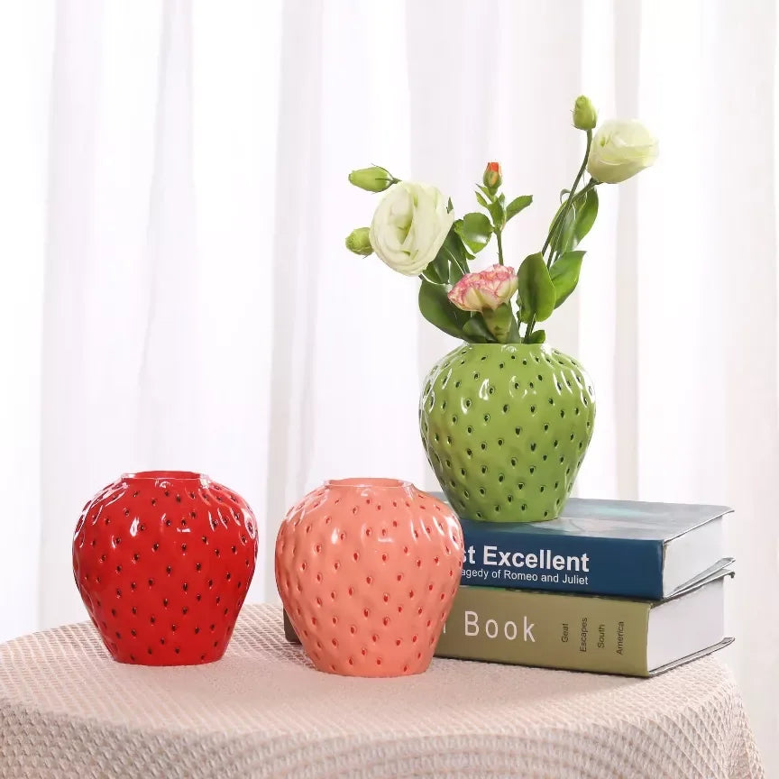 Creative Strawberry Resin Vase - DSARD
