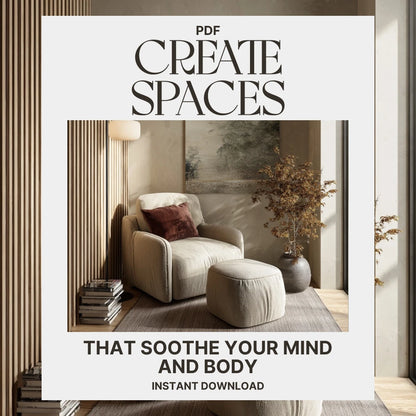 How to Create Spaces That Soothe Your Mind and Body | Digital Guide for Home Wellness, Interior Harmony & Tips for Creating Relaxing Spaces