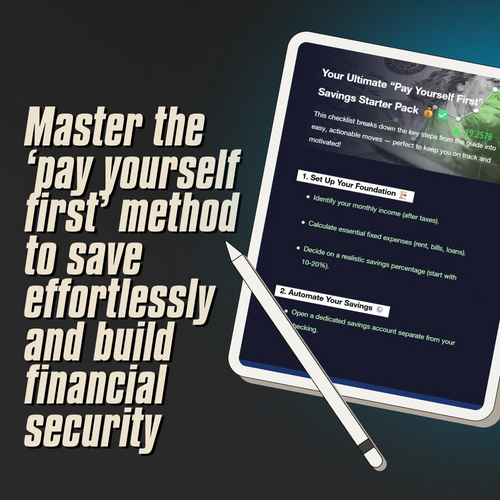 Your Ultimate “Pay Yourself First” Savings Starter Pack – Digital Checklist for Budgeting, Automate Savings & Grow Your Money