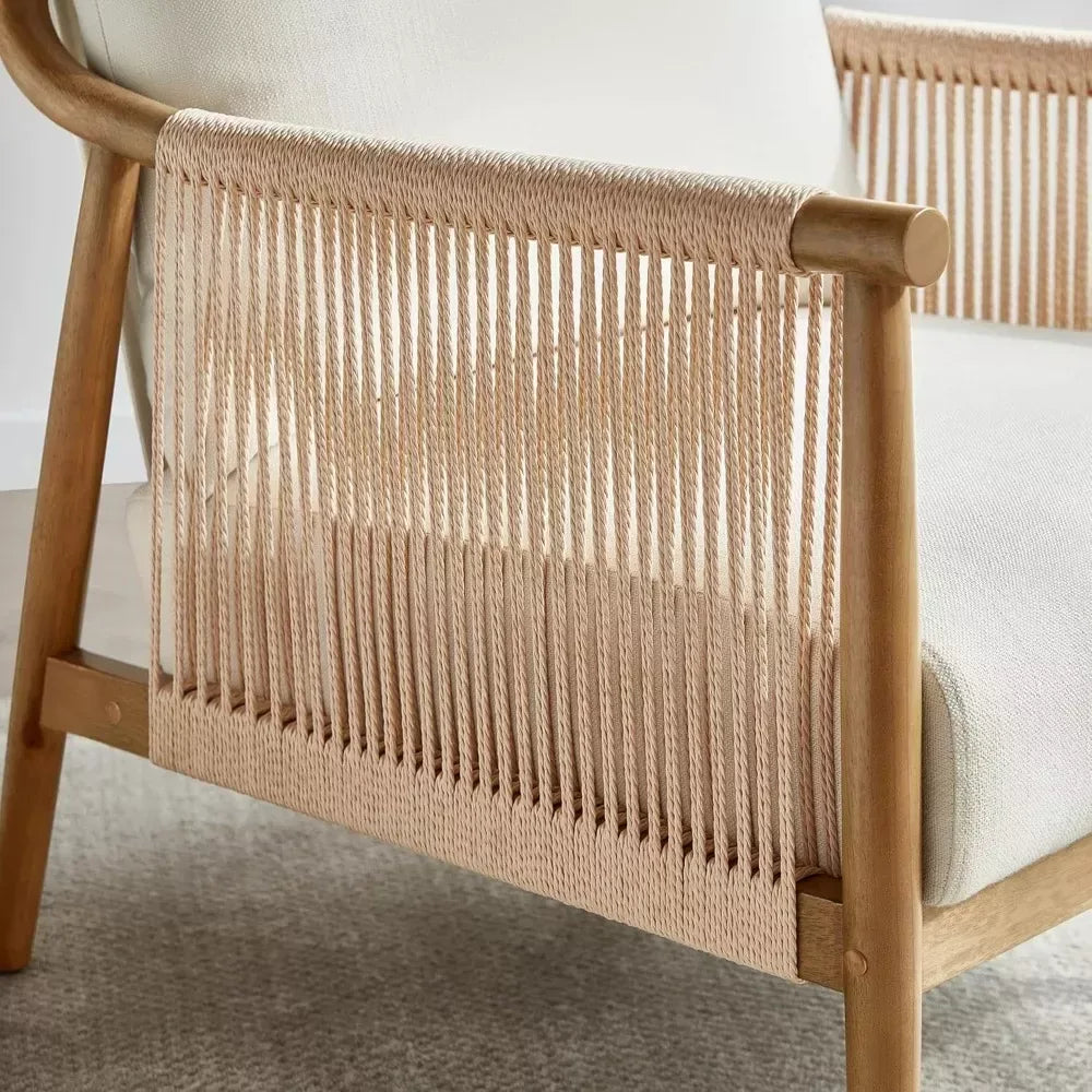 Braid Armchair – Modern Accent Chair with Natural Boho Charm for Living Room - DSARD - DSARD