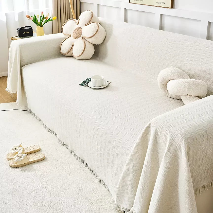 Luxury Cotton Linen Throw Blanket – All Seasons Sofa & Picnic Mat