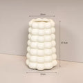 Nordic Ceramic Milk White & Silver Tabletop Vase – Modern Home Decor