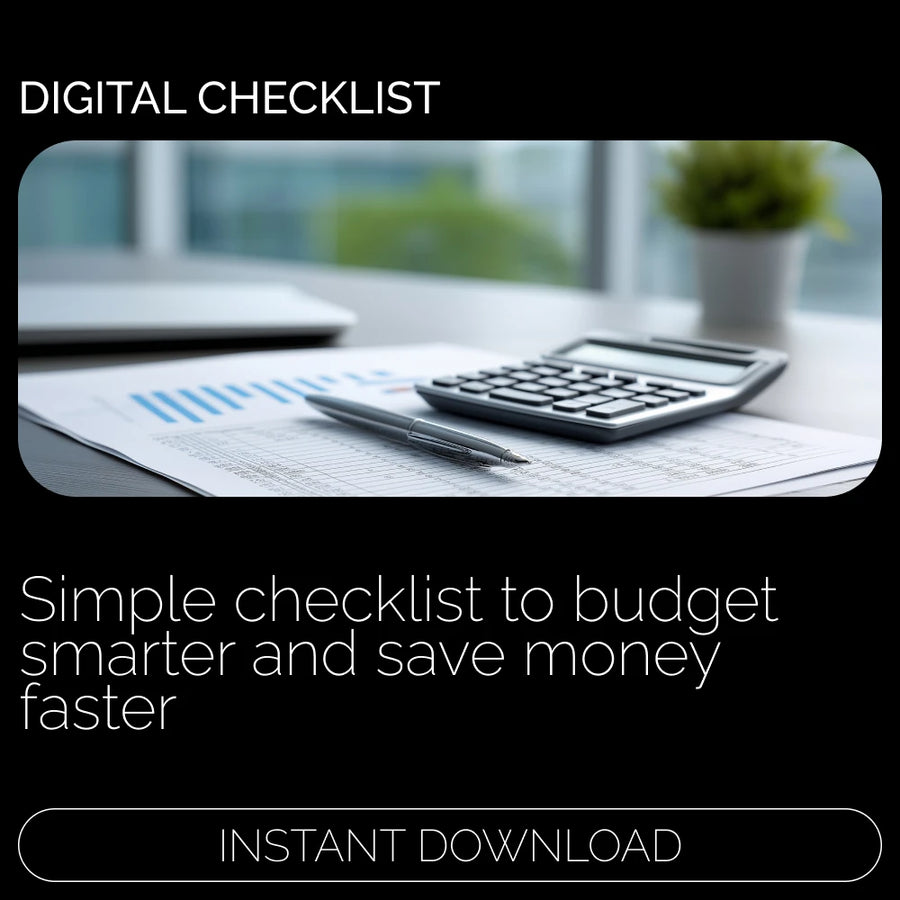 The Fun & Fast Budgeting Checklist | Easy How to Budget to Save Money Digital Checklist for Smart Money Habits