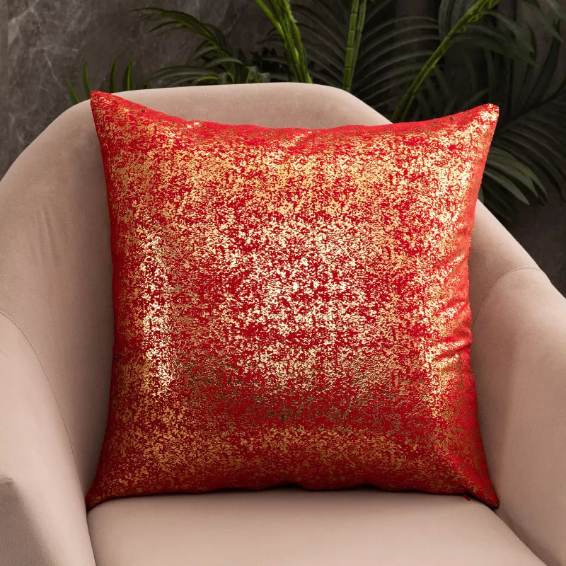 Luxury Golden Velvet Cushion Cover 18x18in Decorative Throw Pillow Case