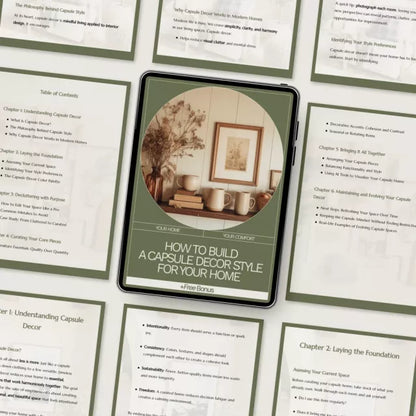 How to Build a Capsule Decor Style for Your Home | Capsule Decor Ebook | Minimalist Home Styling Guide | Interior Design Digital Download