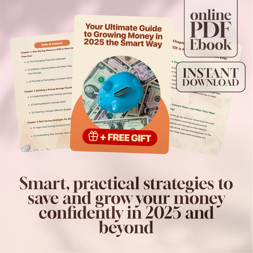 Your Ultimate Guide to Growing Money in 2025 the Smart Way | Best Way to Save Money in 2025 | Digital eBook for Smart Saving