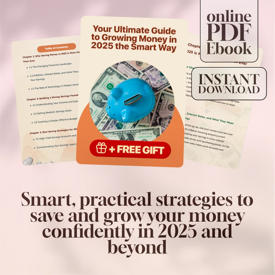 Your Ultimate Guide to Growing Money in 2025 the Smart Way | Best Way to Save Money in 2025 | Digital eBook for Smart Saving