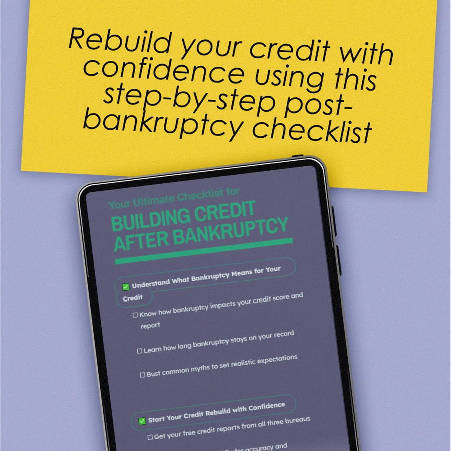 Your Ultimate Checklist for Building Credit After Bankruptcy | Digital Download | How to Build Credit After Bankruptcy Guide