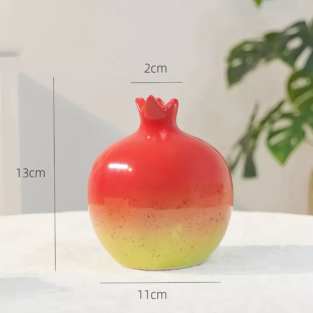 Ceramic Pomegranate Bud Vase – Elegant Home & Table Centerpiece - DSARD