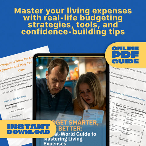 Budget Smarter, Live Better: A Real-World Guide to Mastering Living Expenses | How Much to Budget for Living Expenses | Digital Download PDF Guide