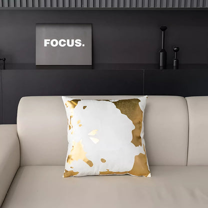 Nordic Luxury Bronzing Plush Decorative Cushion Cover 18×18 Inch