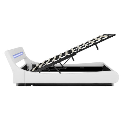 Modern LED Upholstered Platform Bed - DSARD