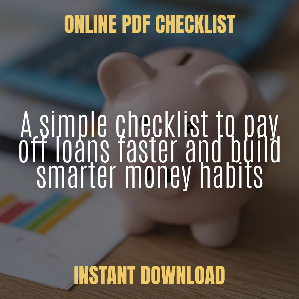 The Loan Repayment Power Checklist – Digital Download Guide on how to repay loan quickly, Smart Debt Payoff Planner, Printable Financial Checklist, Instant Budget Tool for Faster Loan Freedom
