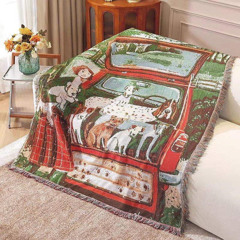 Boho Dog Blanket Throw for Sofa, Bed & Outdoor Adventures - DSARD