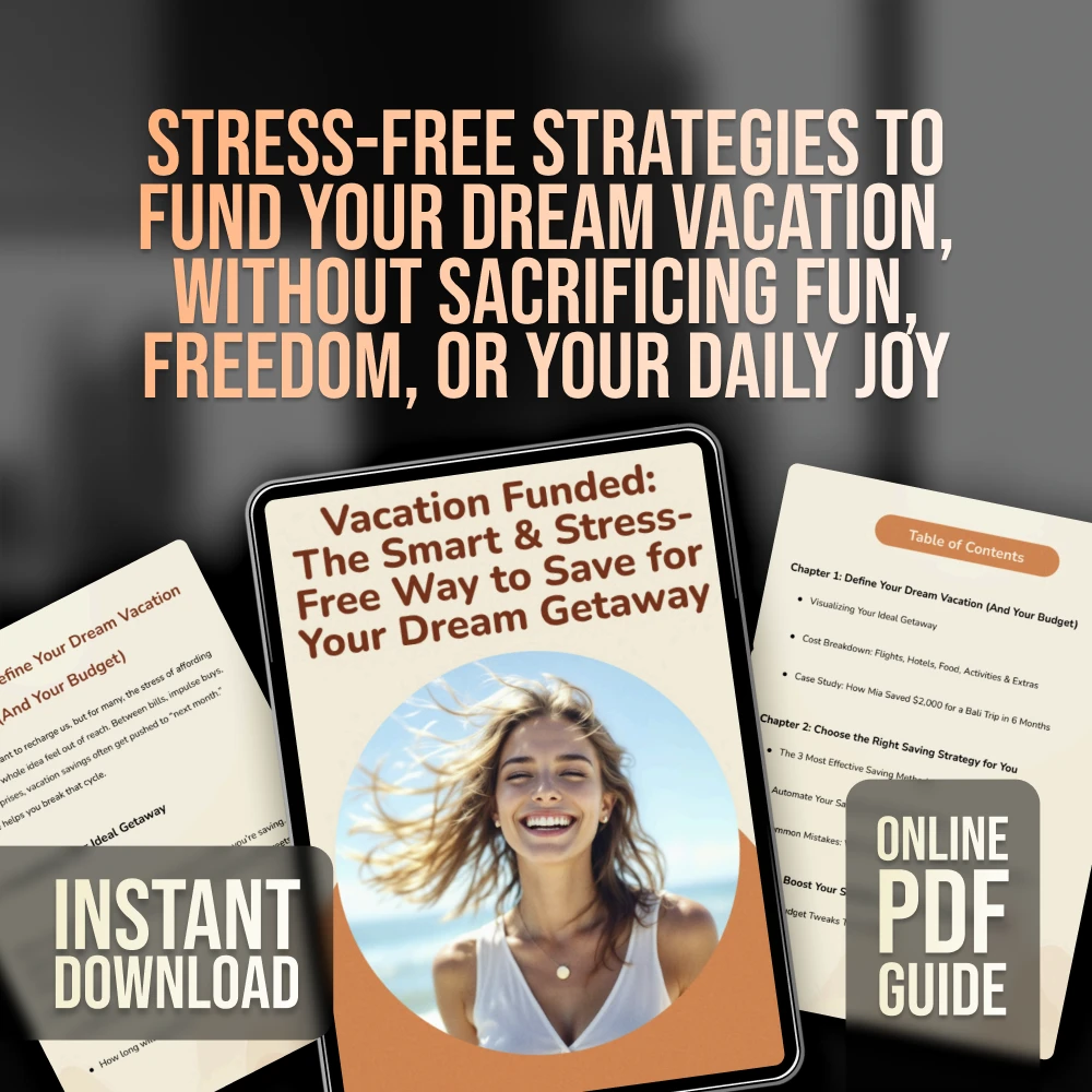 Vacation Funded: The Smart & Stress-Free Way to Save for Your Dream Getaway | Best Way to Save for a Vacation | Travel Budget Guide | Digital Download