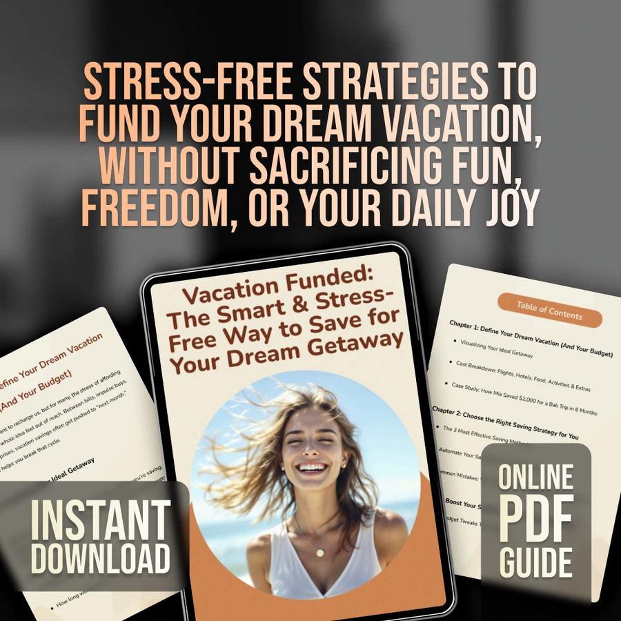 Vacation Funded: The Smart & Stress-Free Way to Save for Your Dream Getaway | Best Way to Save for a Vacation | Travel Budget Guide | Digital Download