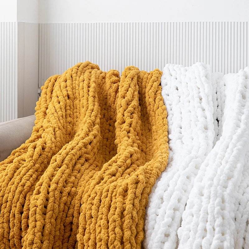 Soft Knit Throw Blanket for Home, Travel & Couch