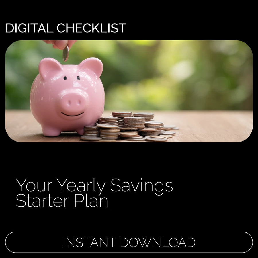Your 12-Month Savings Game Plan Checklist | Digital Download for Budgeting, Yearly Savings Planning & “how much can i save in a year” Goals