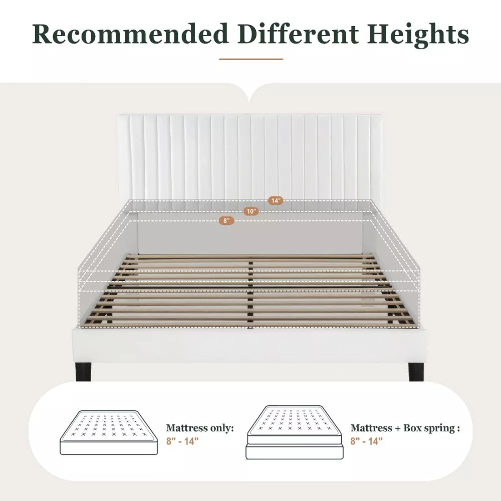 Queen Velvet Upholstered Bed Frame with Adjustable Headboard & Storage - DSARD