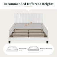 Queen Velvet Upholstered Bed Frame with Adjustable Headboard & Storage - DSARD