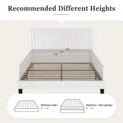 Queen Velvet Upholstered Bed Frame with Adjustable Headboard & Storage - DSARD