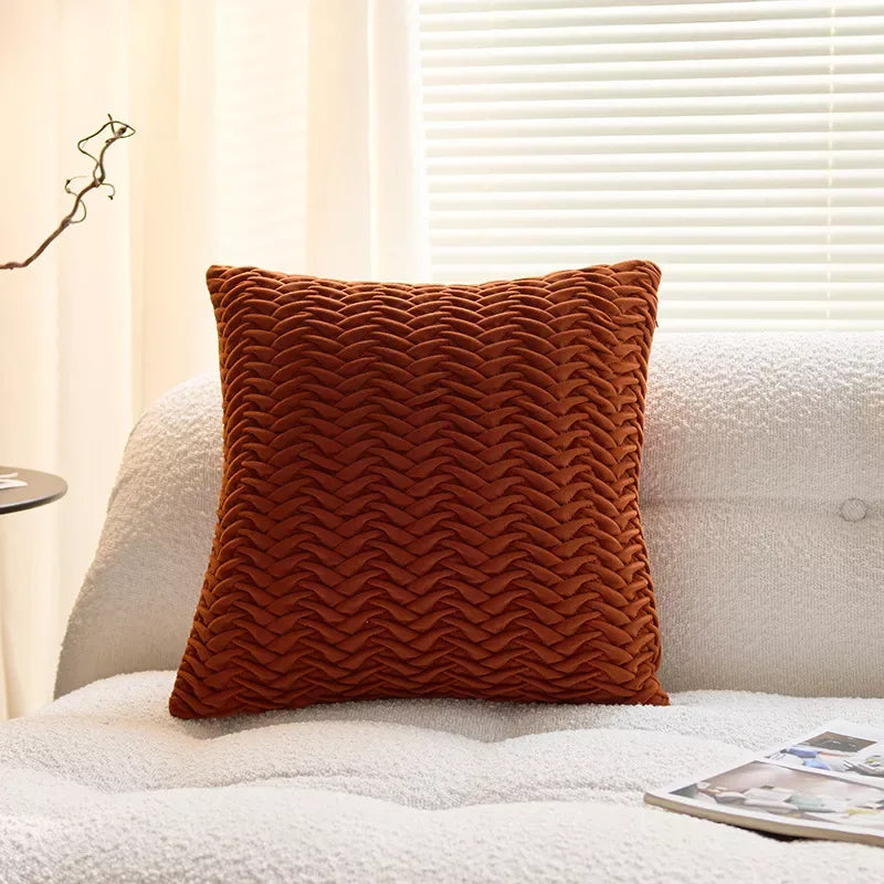 Elegant 18×18″ Line Splicing Throw Pillow Cover – Modern Decorative Cushion Case - DSARD
