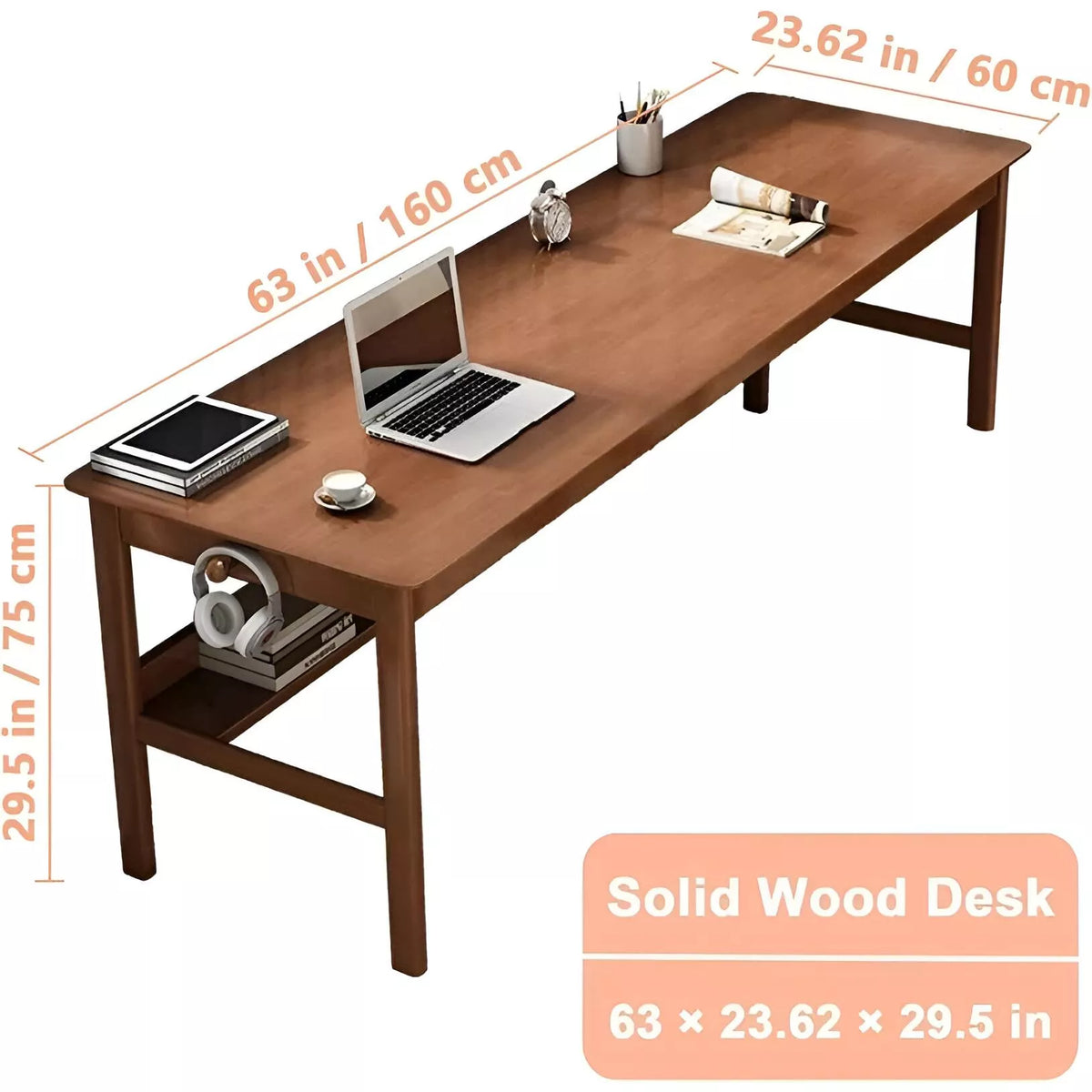 Mid-Century Modern Writing Desk for Home Office - DSARD