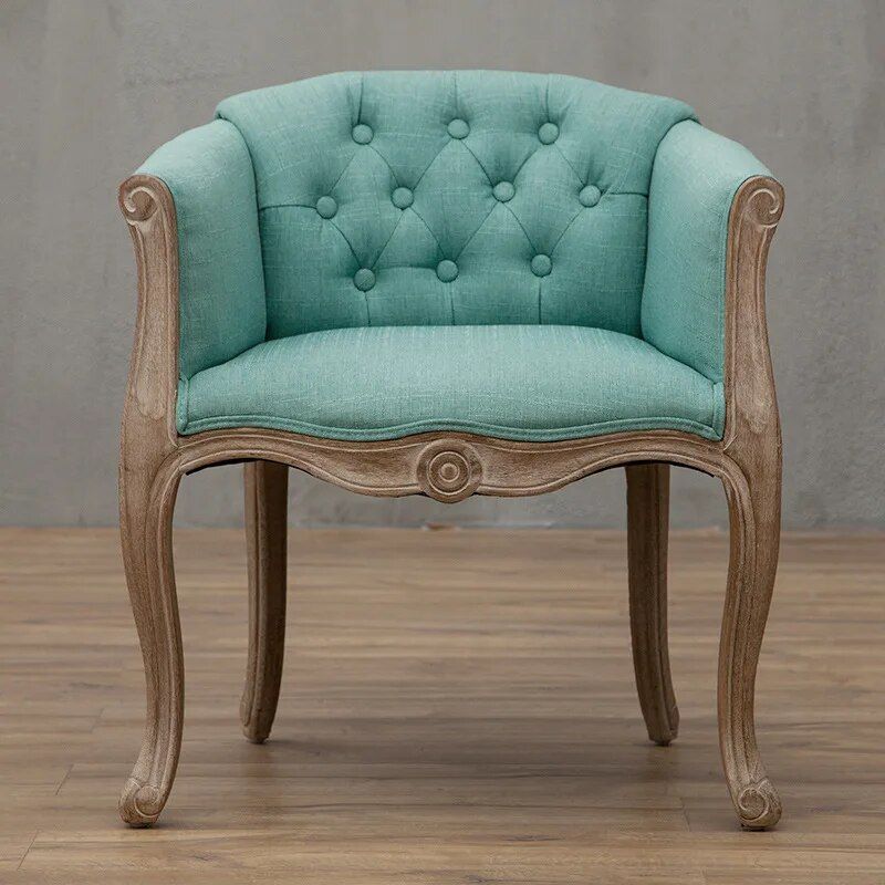 Solid Wood Antique-Inspired Leisure Chair with Handrails – Perfect for Dining & Study - DSARD