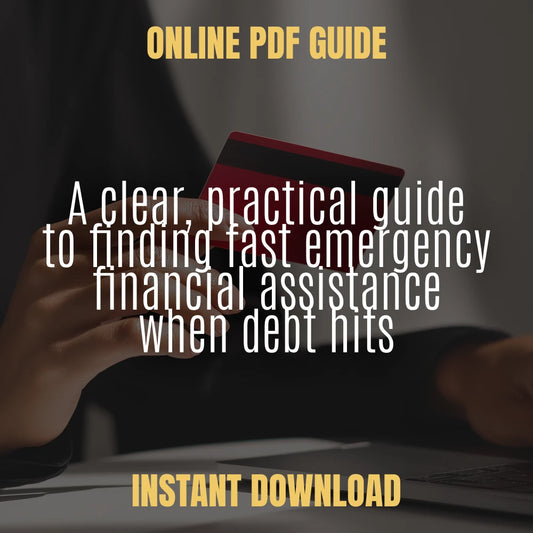 Your Guide to Emergency Financial Assistance When Debt Strikes | Essential eBook for emergency financial assistance for debt | Debt-Relief Support Digital Download