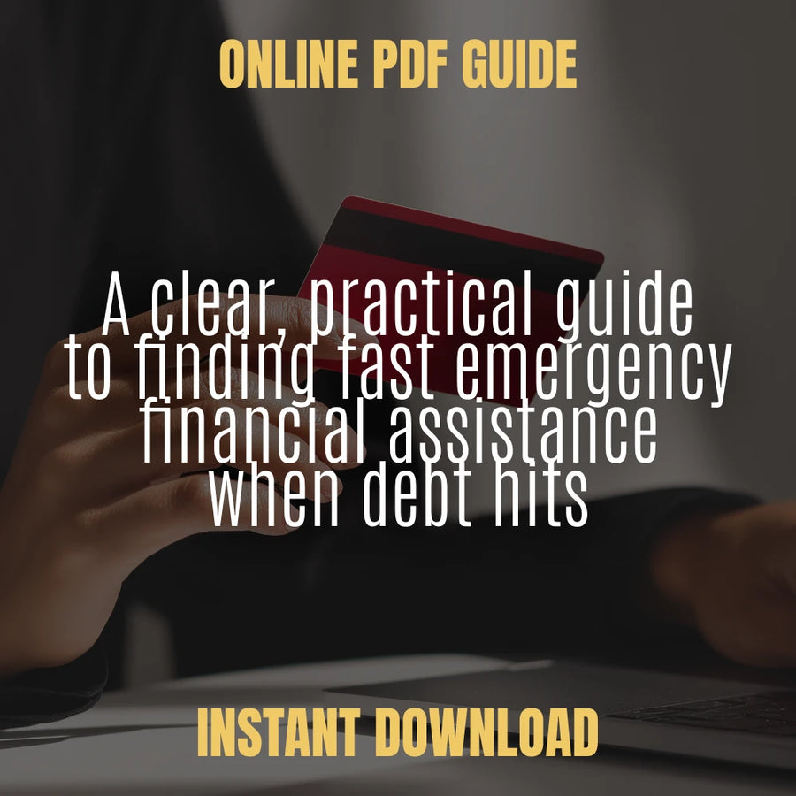 Your Guide to Emergency Financial Assistance When Debt Strikes | Essential eBook for emergency financial assistance for debt | Debt-Relief Support Digital Download