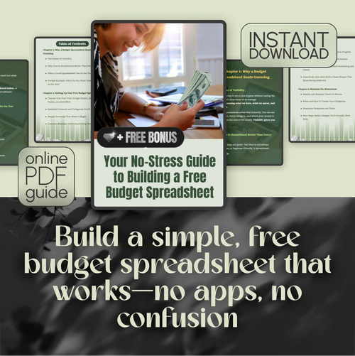Your No-Stress Guide to Building a Free Budget Spreadsheet | How to Create a Budget Spreadsheet Free | Budget Planner Guide Digital Download