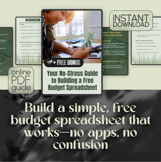 Your No-Stress Guide to Building a Free Budget Spreadsheet | How to Create a Budget Spreadsheet Free | Budget Planner Guide Digital Download