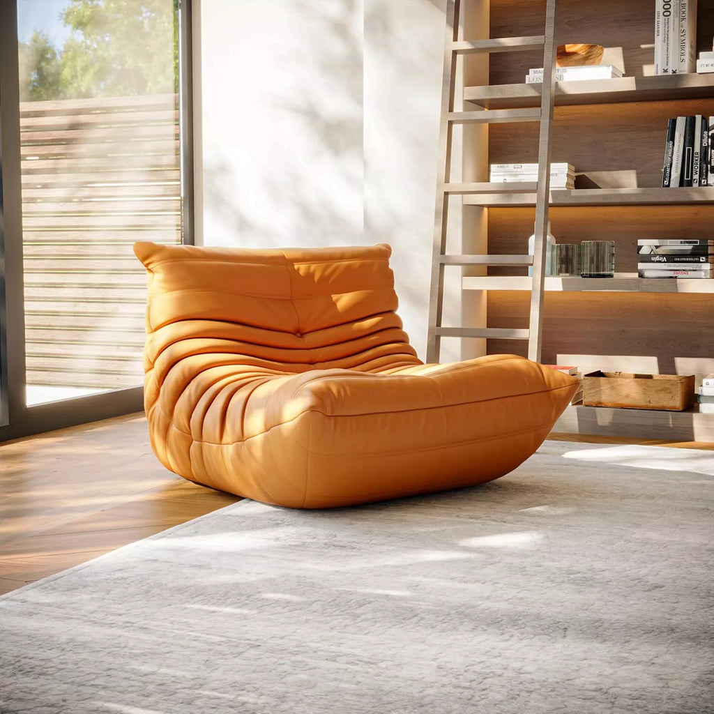 Mid-Century Modern Floor Lounge Chair – Soft Fabric Accent Seat for Home & Office - DSARD