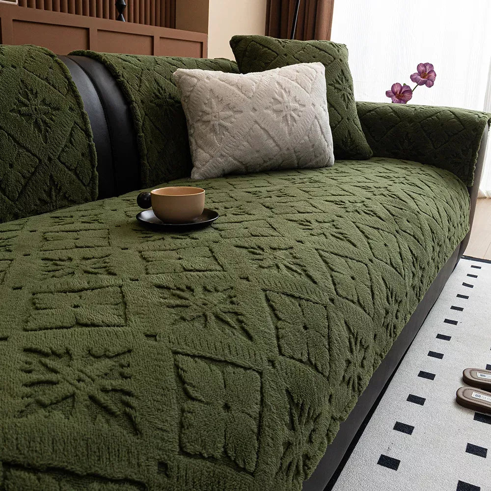 Soft Velvet Non-Slip Plush Sofa Cover
