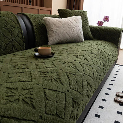 Soft Velvet Non-Slip Plush Sofa Cover