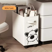 Under Desk Rolling Stationery Organizer – Cute Office Storage Cart with Wheels