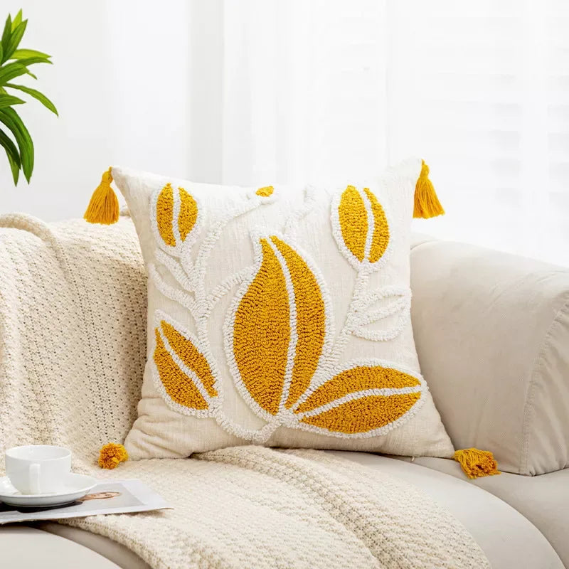 Bohemian Moroccan Leaf Velvet Pillowcase – Stylish Home Decor - DSARD
