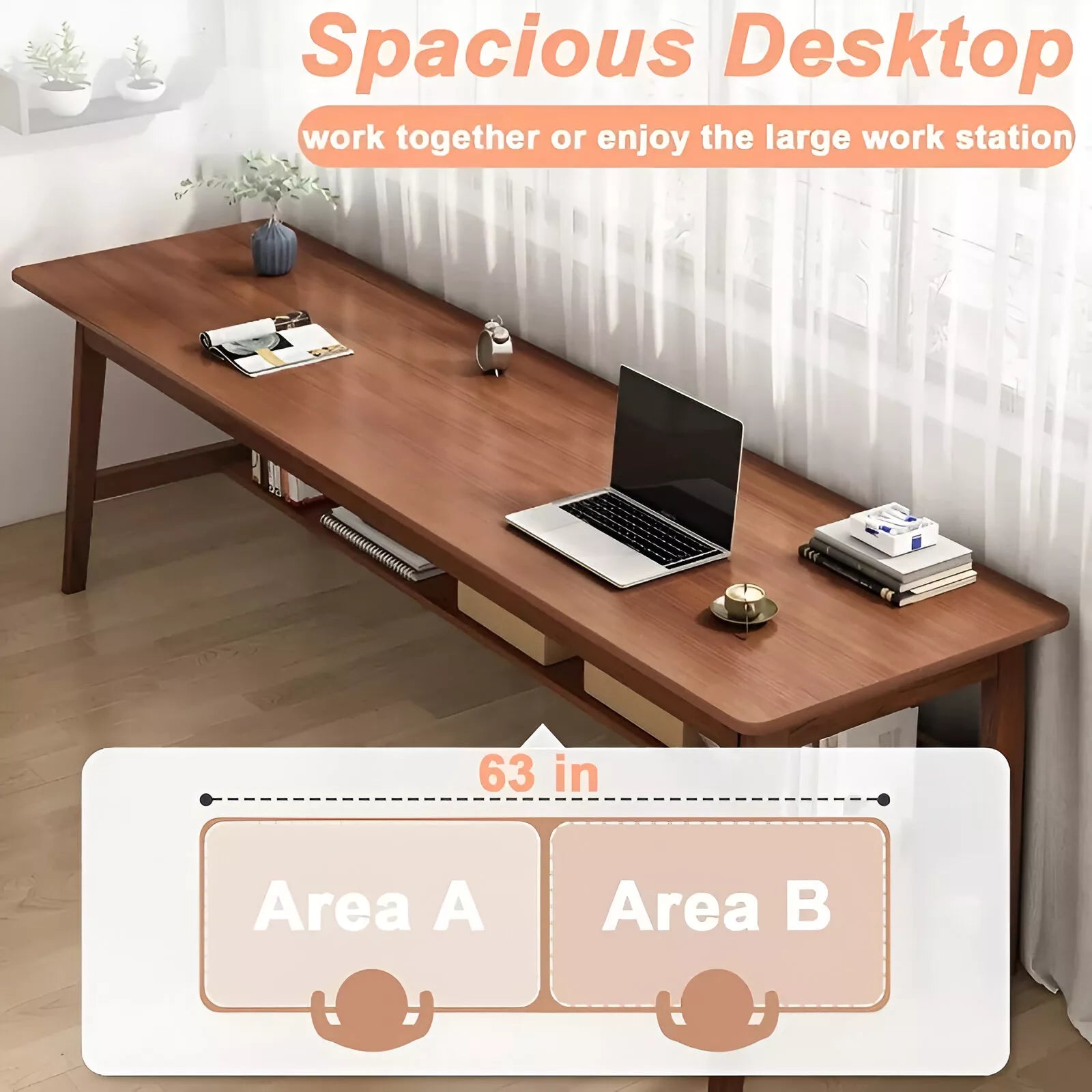 Mid-Century Modern Writing Desk for Home Office - DSARD