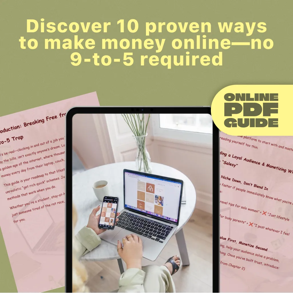 Digital Hustle: 10 Smart Ways to Make Money Online Without a 9-to-5 | Guide to 10 Digital Ways to Make Money Without a Traditional Job | Freelancing, Digital Products, Content Creation & Passive Income