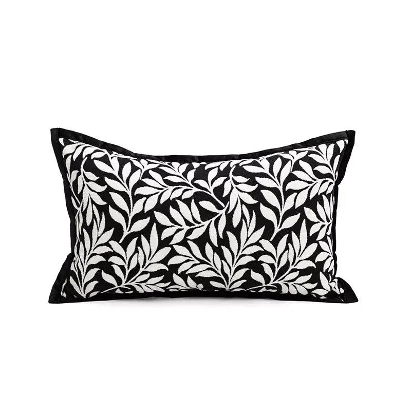 Bohemian Black & White Jacquard Pillow Cover - DSARD