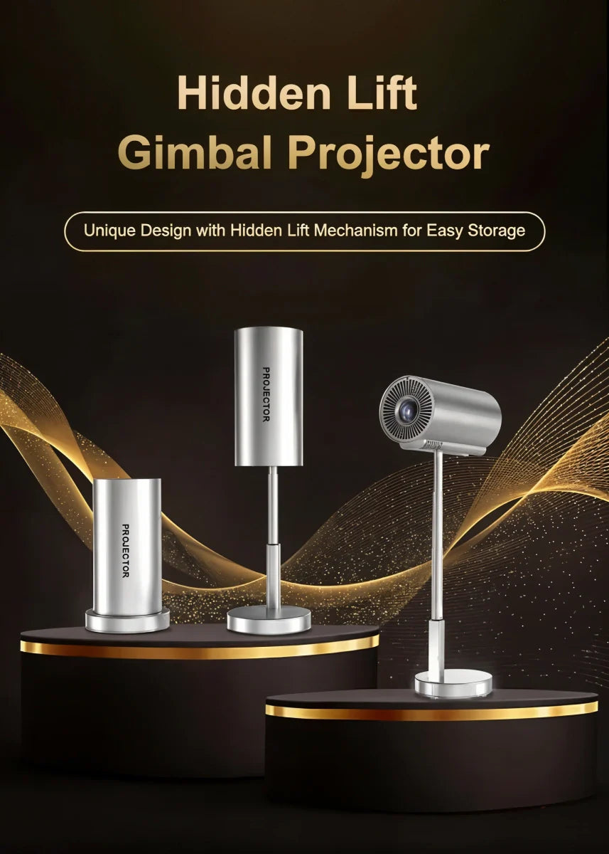Smart HD Mini Projector with WiFi, Bluetooth & Built-In Speaker